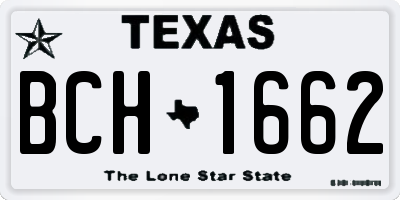 TX license plate BCH1662