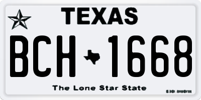 TX license plate BCH1668