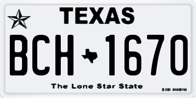 TX license plate BCH1670