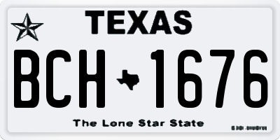 TX license plate BCH1676