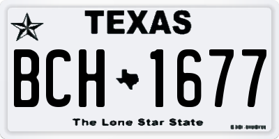 TX license plate BCH1677