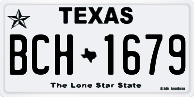 TX license plate BCH1679