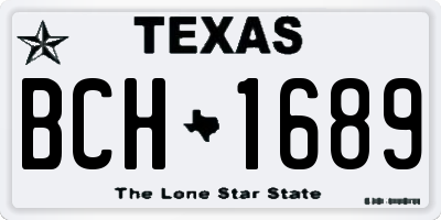 TX license plate BCH1689