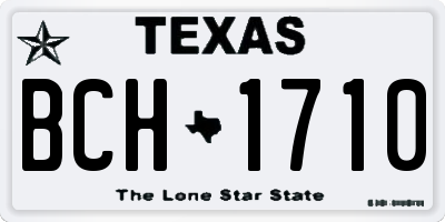 TX license plate BCH1710