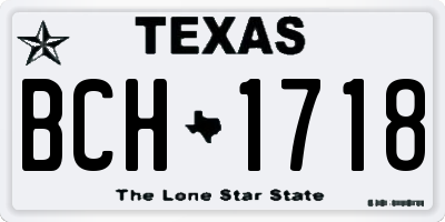 TX license plate BCH1718