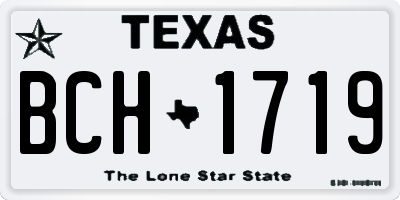TX license plate BCH1719