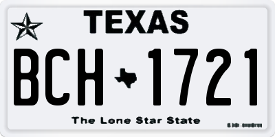 TX license plate BCH1721