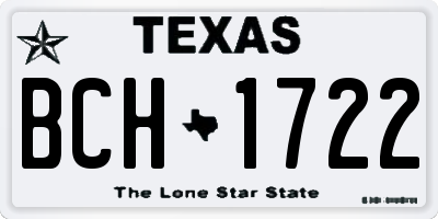 TX license plate BCH1722