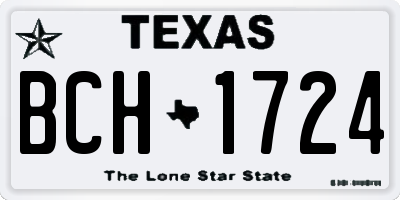 TX license plate BCH1724