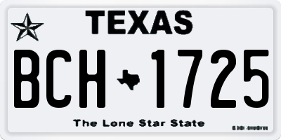 TX license plate BCH1725