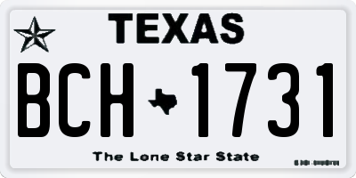 TX license plate BCH1731