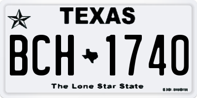 TX license plate BCH1740