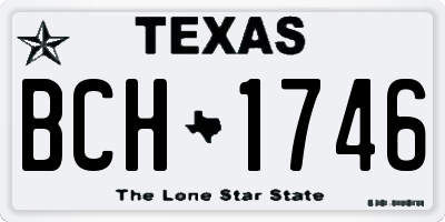 TX license plate BCH1746
