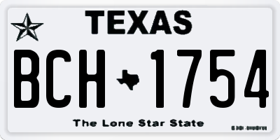 TX license plate BCH1754