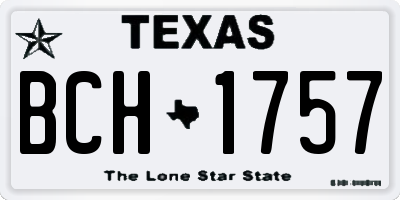 TX license plate BCH1757