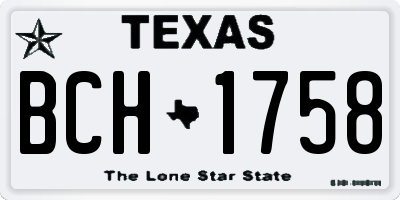 TX license plate BCH1758