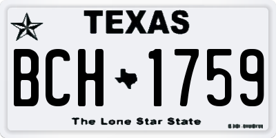 TX license plate BCH1759