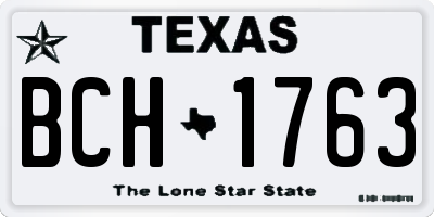 TX license plate BCH1763