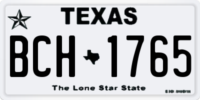 TX license plate BCH1765