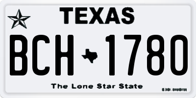 TX license plate BCH1780