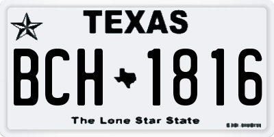 TX license plate BCH1816