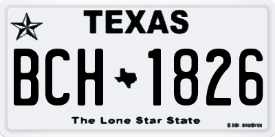 TX license plate BCH1826