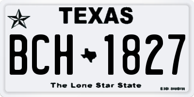 TX license plate BCH1827
