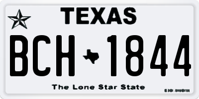 TX license plate BCH1844