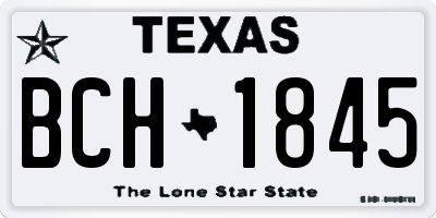 TX license plate BCH1845