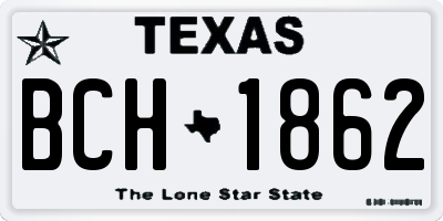 TX license plate BCH1862