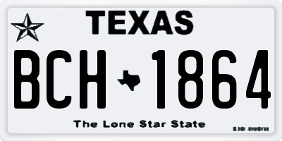 TX license plate BCH1864
