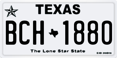 TX license plate BCH1880