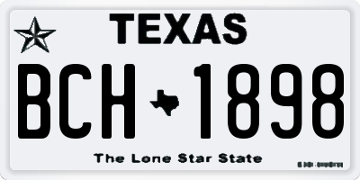 TX license plate BCH1898