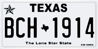 TX license plate BCH1914