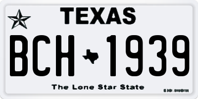 TX license plate BCH1939