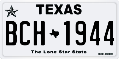 TX license plate BCH1944