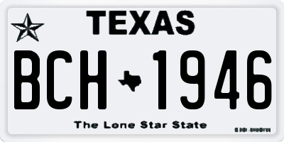 TX license plate BCH1946