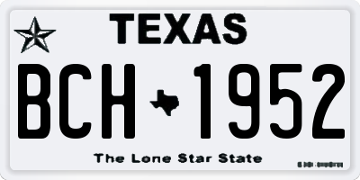 TX license plate BCH1952