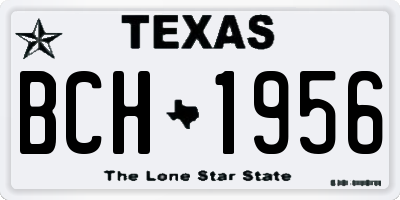TX license plate BCH1956