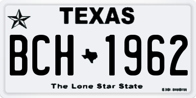 TX license plate BCH1962