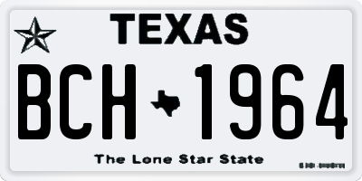 TX license plate BCH1964