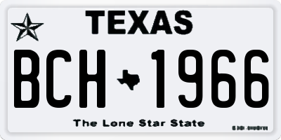 TX license plate BCH1966
