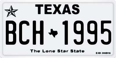 TX license plate BCH1995