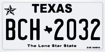 TX license plate BCH2032