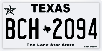 TX license plate BCH2094