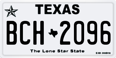 TX license plate BCH2096
