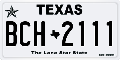 TX license plate BCH2111