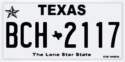 TX license plate BCH2117