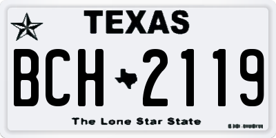 TX license plate BCH2119