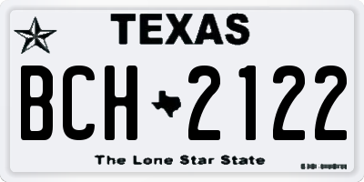 TX license plate BCH2122